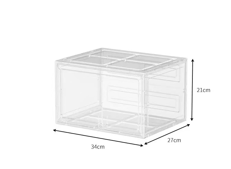 Clear Rigid Shoe Box with Magnetic Door