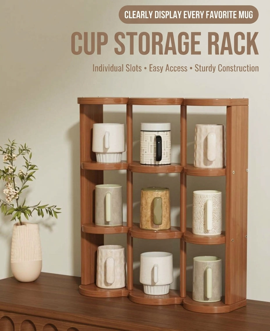 9-Grid Desktop Cup Organizer